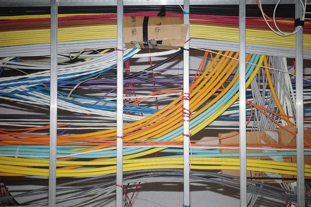 Photograph of multicoloured wires